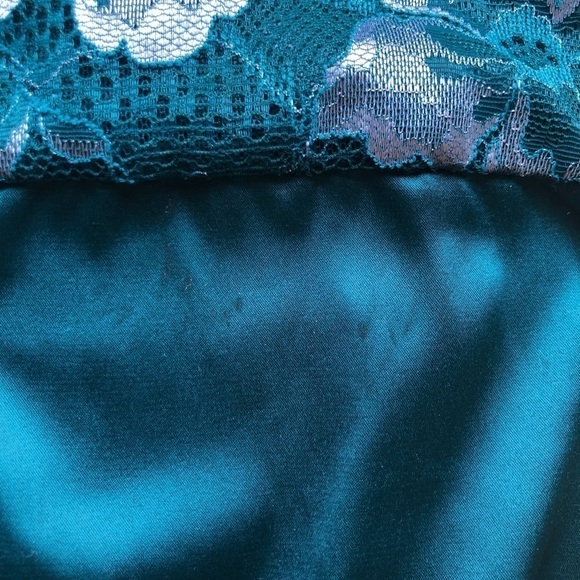 Auden Women's Square Neck Bodysuit Floral Laca Teal Size S - Picture 16 of 16